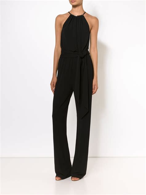 Michael Kors sleeveless black jumpsuit